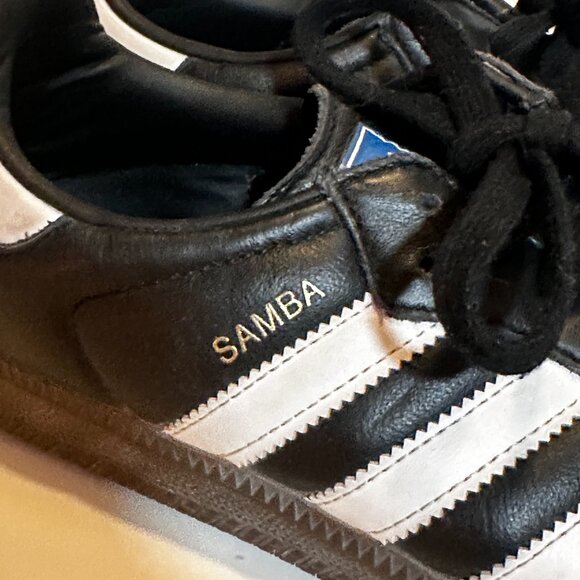 Adidas Samba Classic Sneakers Black White Gum Sole | US Women's 8 / US Men's 7 - Picture 2 of 14